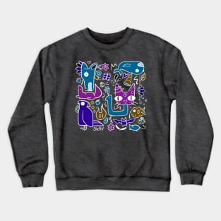 Night Creature Collage Crewneck Sweatshirt